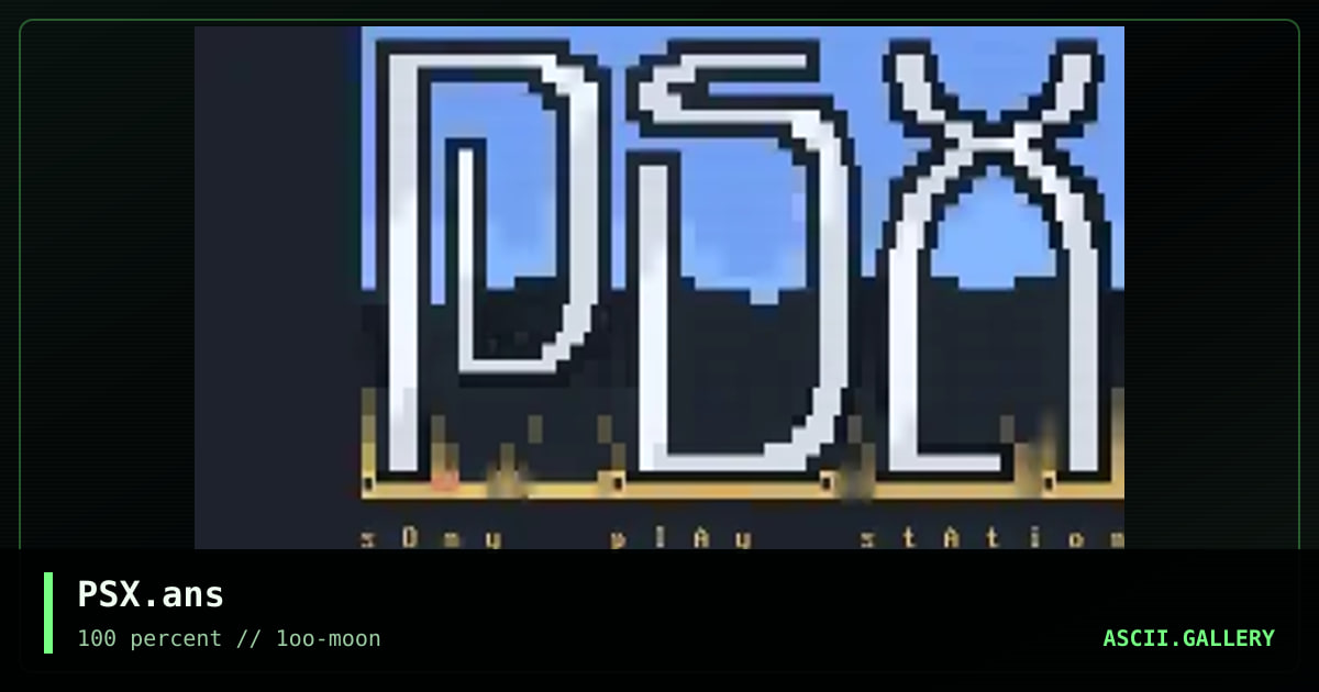 PSX.ans, by neurodancer, 1997