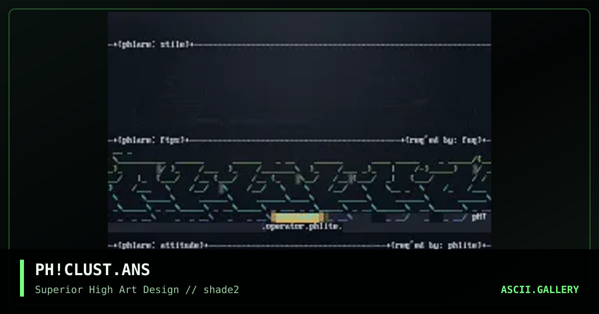 ascii cluster, by phlare, 1996