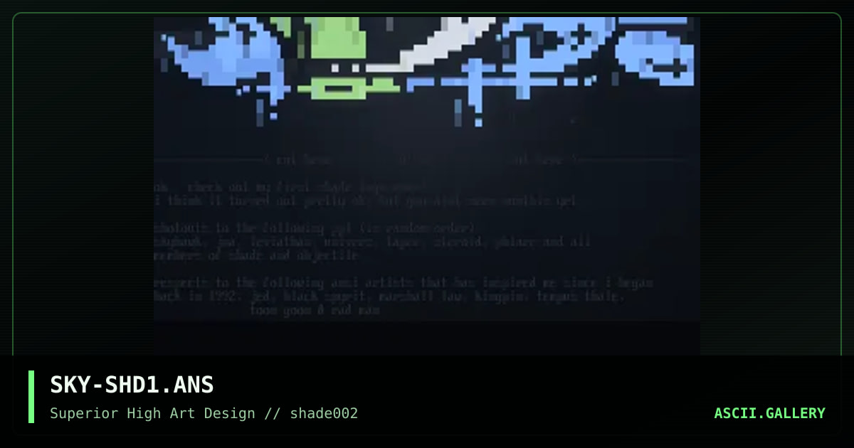 shade, by sky, 1996