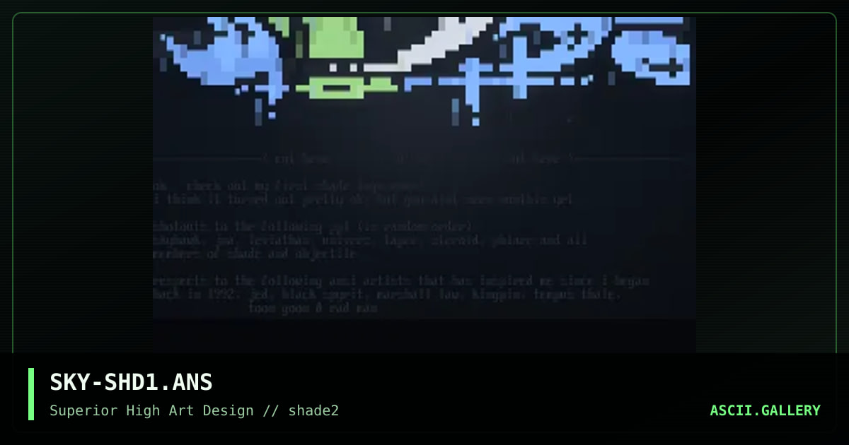 shade, by sky, 1996