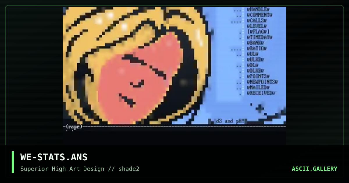 stats screen, by phlare, dfuse, 1996