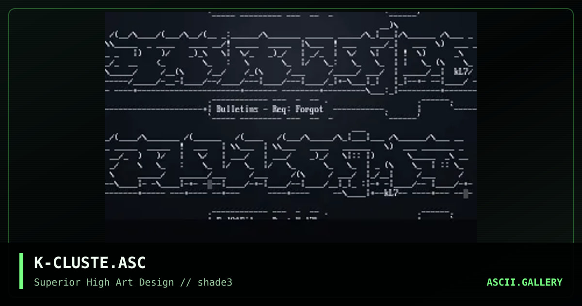 ascii cluster, by kelthar, 1996