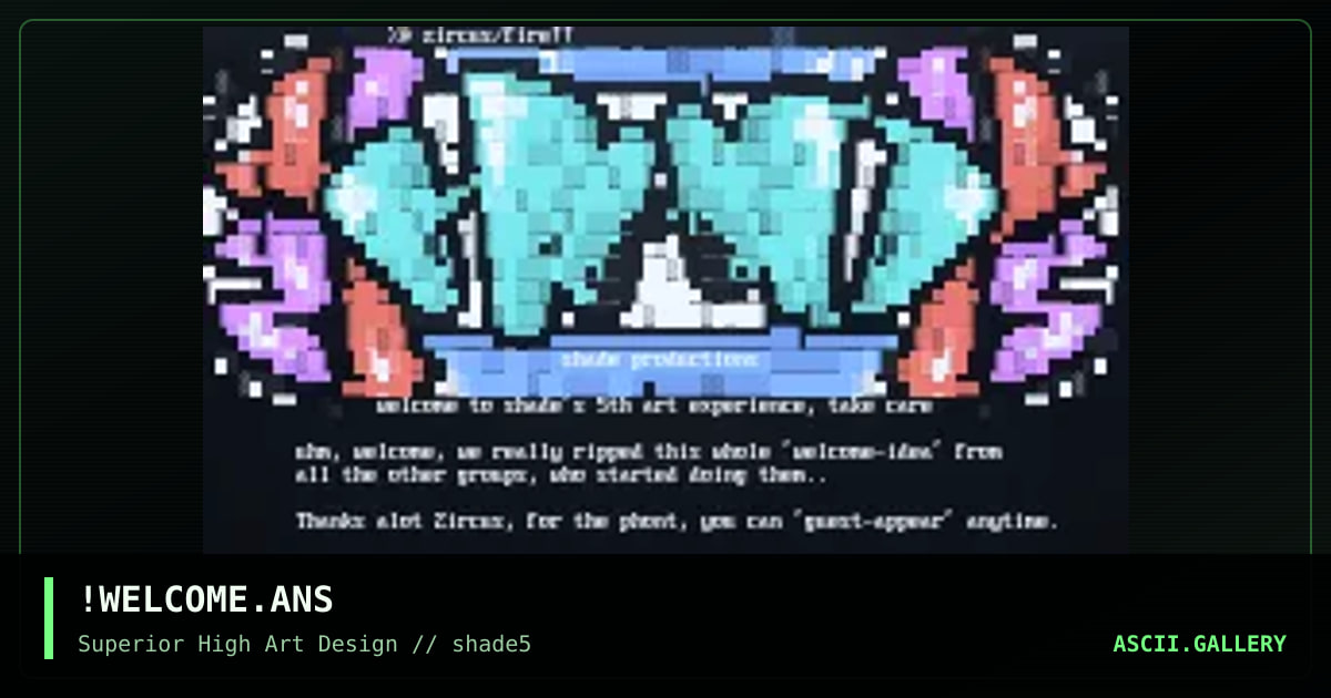 welcome!!@#?, by zircus, 1997
