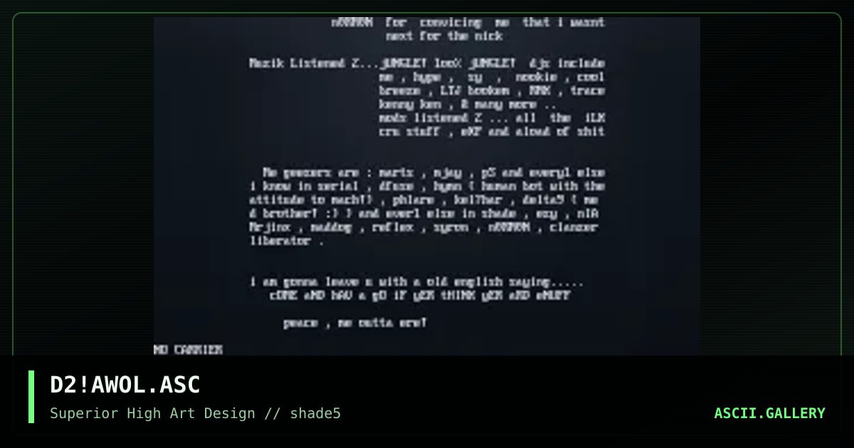 ascii colly: 'hymn', by d2mac, 1997