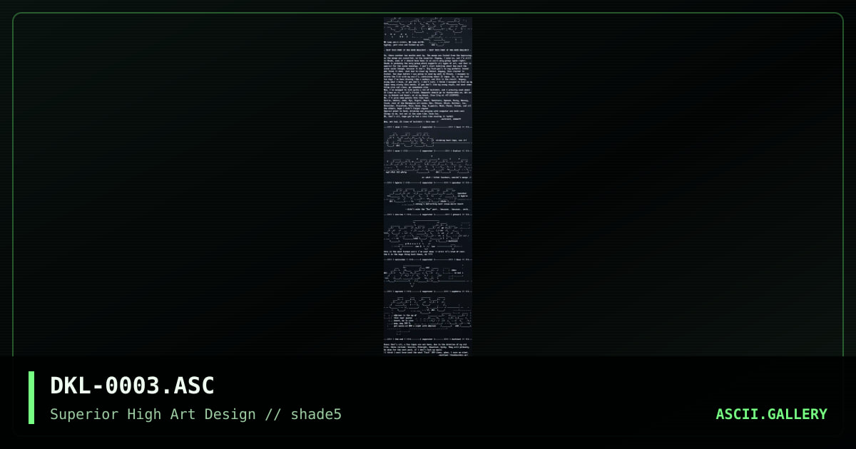 Oldschool ascii cluster #3, by darklord, 1997