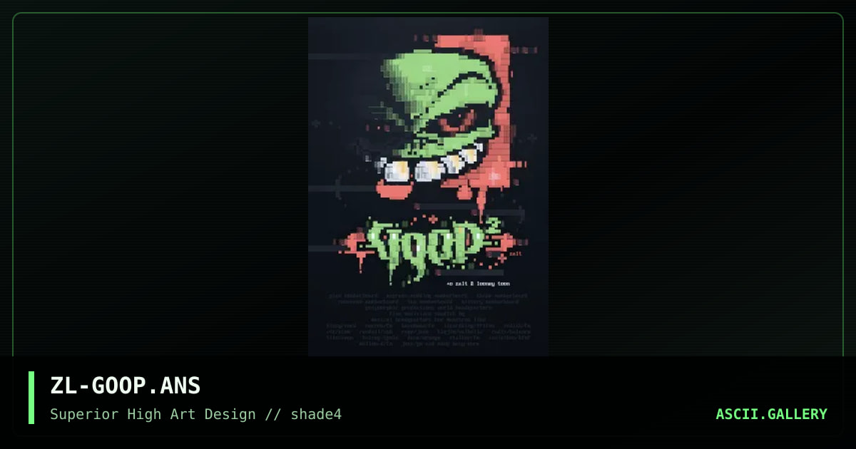 shitty font. shitty pic., by zalt, 1997