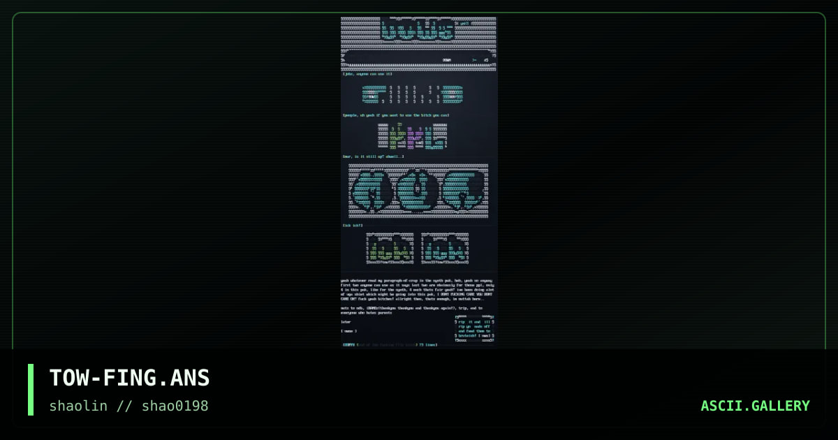 Ascii Collection, by towser, 1998
