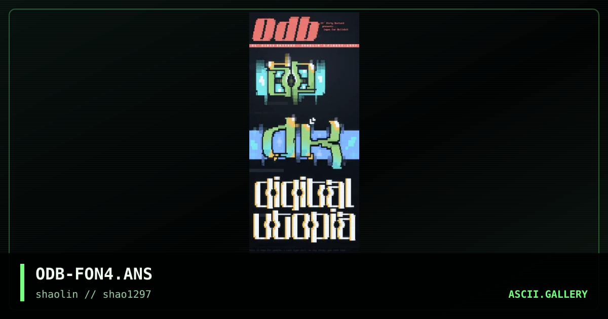 Fontage, by ol dirty bastard 2, 1997