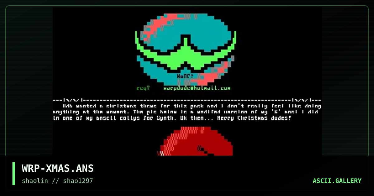 SF Say Merry Christmas!, by warp, 1997