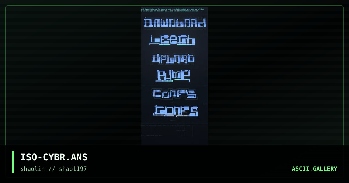 cyberia fonts..., by isotone, 1997