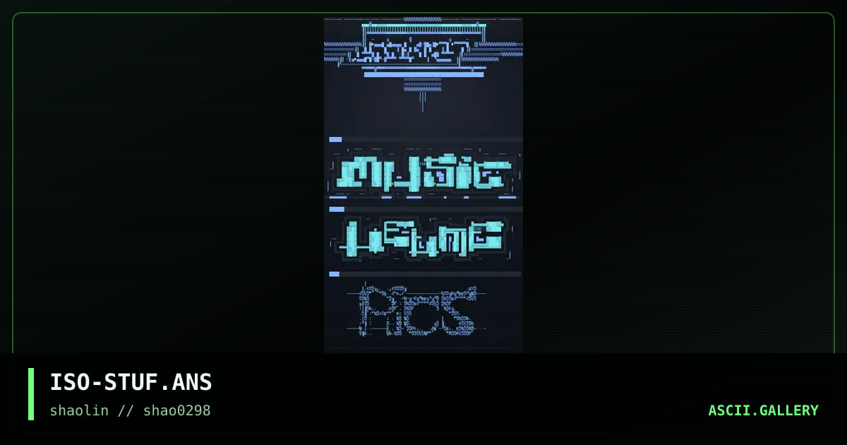 ISO-STUF.ANS, by isotone, 1998