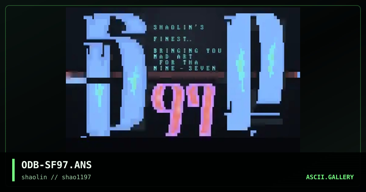Shaolin Forever!, by ol dirty bastard 2, 1997