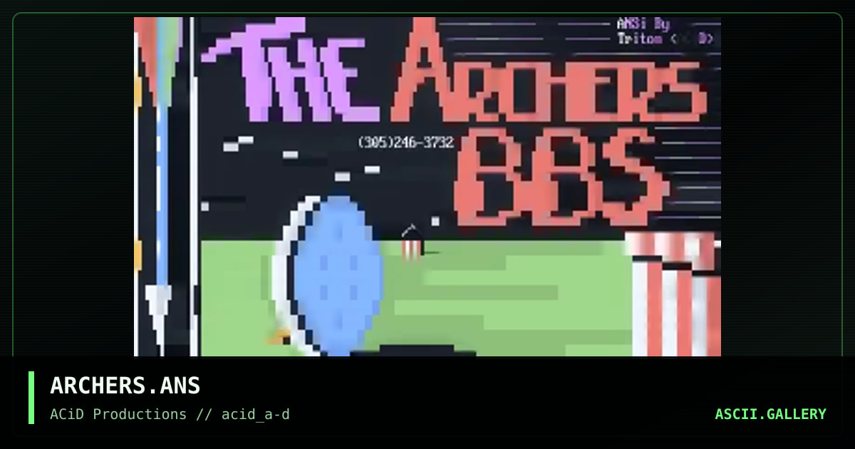 ARCHERS.ANS, by triton, 1990