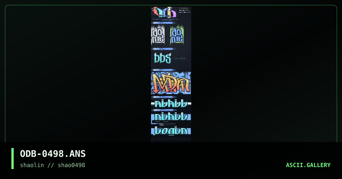Ansi Lowgoes for April 98, by ol dirty bastard 2, 1998