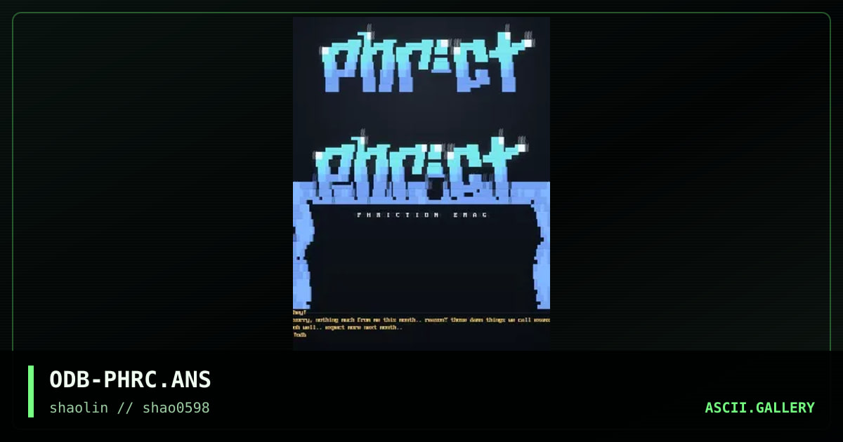 Phriction Logo, by ol dirty bastard 2, 1998