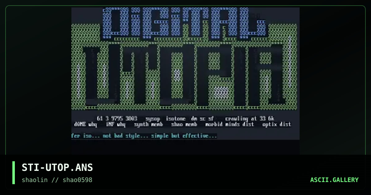 Digital Utopia, by stimpy, 1998