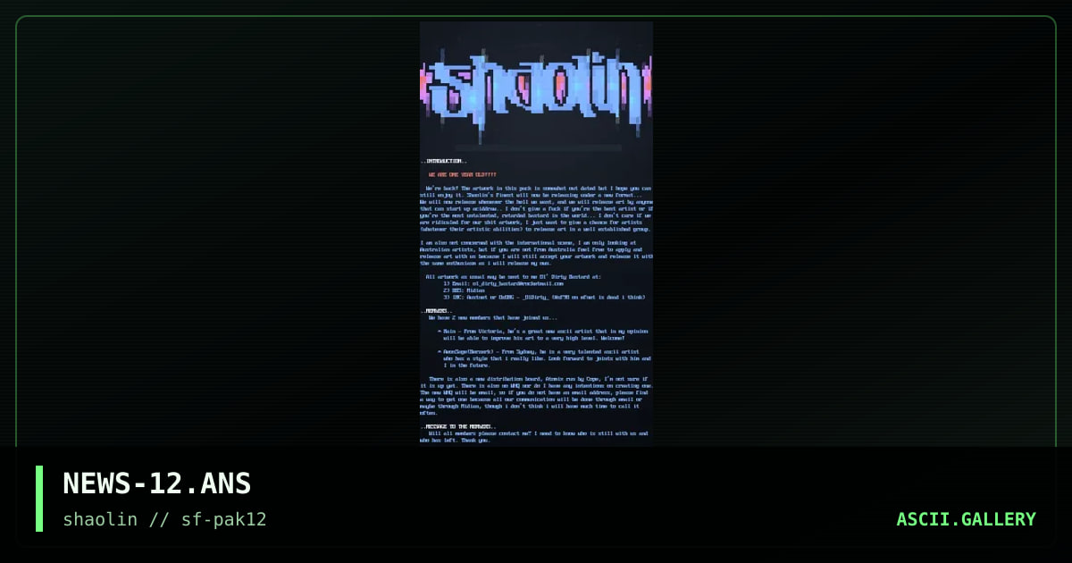 Shaolin's Finest News PACK 12, by ol dirty bastard 2, 1998