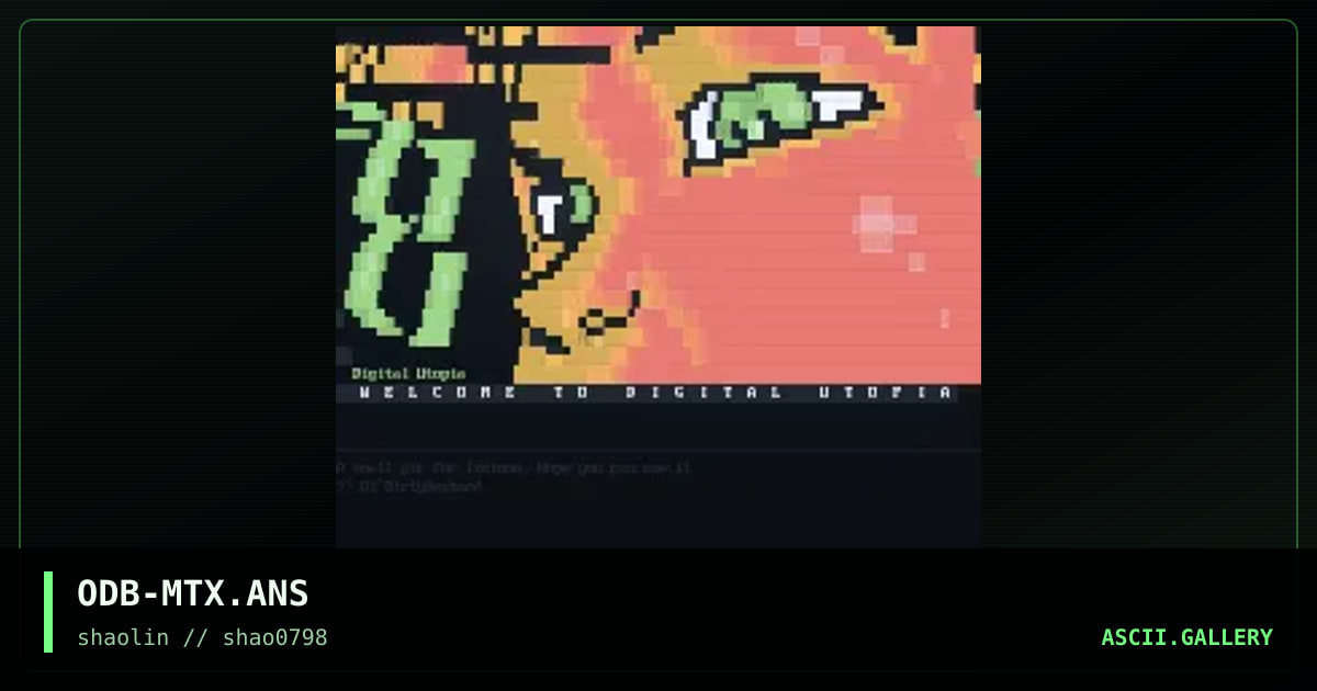 Digital Utopis Matrix, by ol dirty bastard 2, 1998