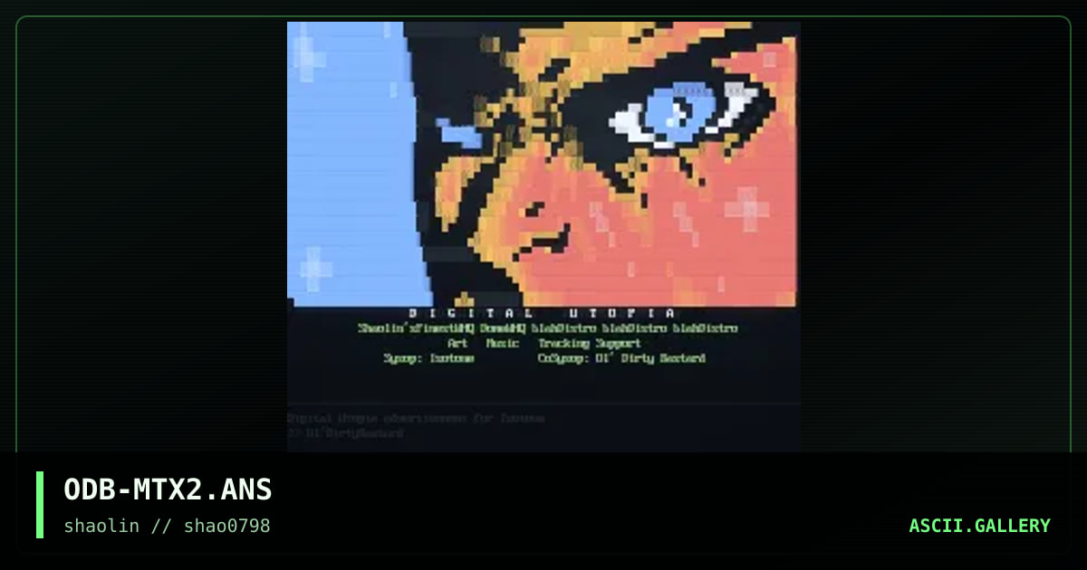 Digital Utopia Matrix, by ol dirty bastard 2, 1998