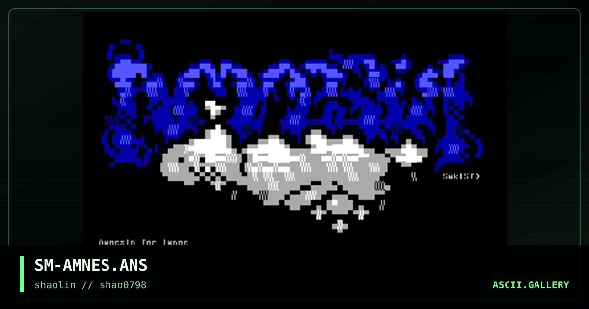 Amnesia, by smokey, 1998