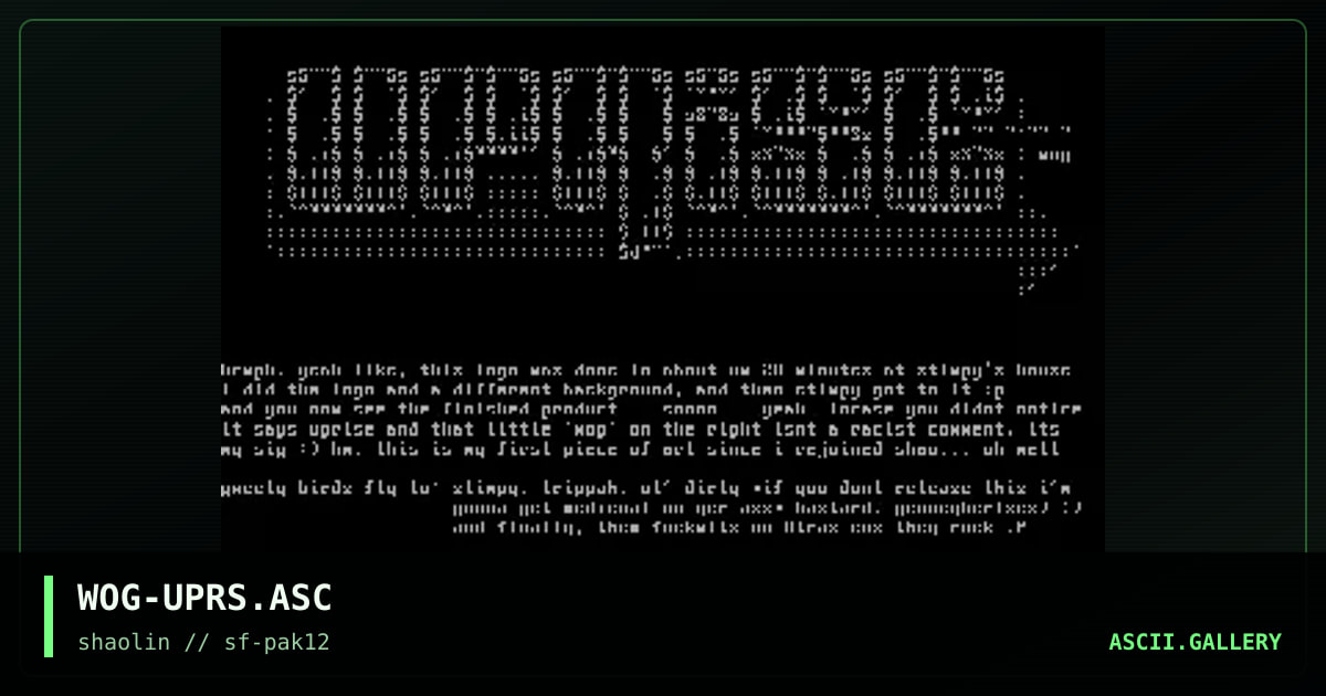 Uprise Logo, by wooga, 1998