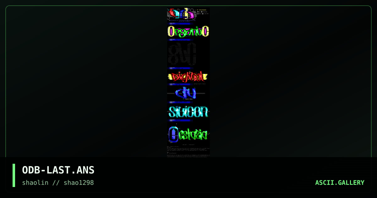 Last logo colly ever... enjoy now!, by ol dirty bastard 2, 1998