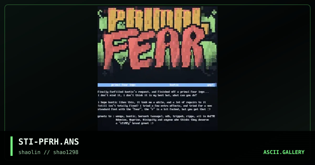 Primal Fear Header, by stimpy, 1998