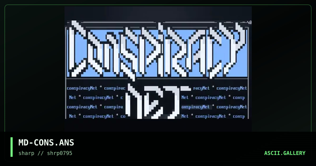 ConspiracyNet Logo, by mandor, 1995