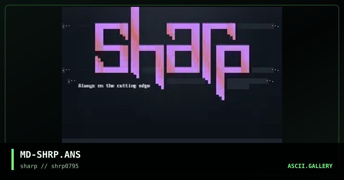 Sharp Logo, by mandor, 1995