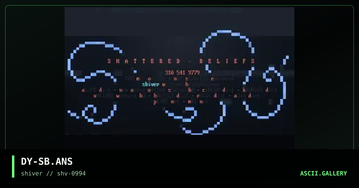 Shattered Beliefs, by dynosaw, 1994