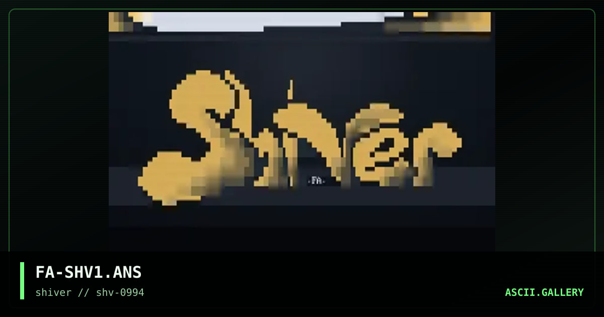 Shiver Promotional, by faazy, 1994