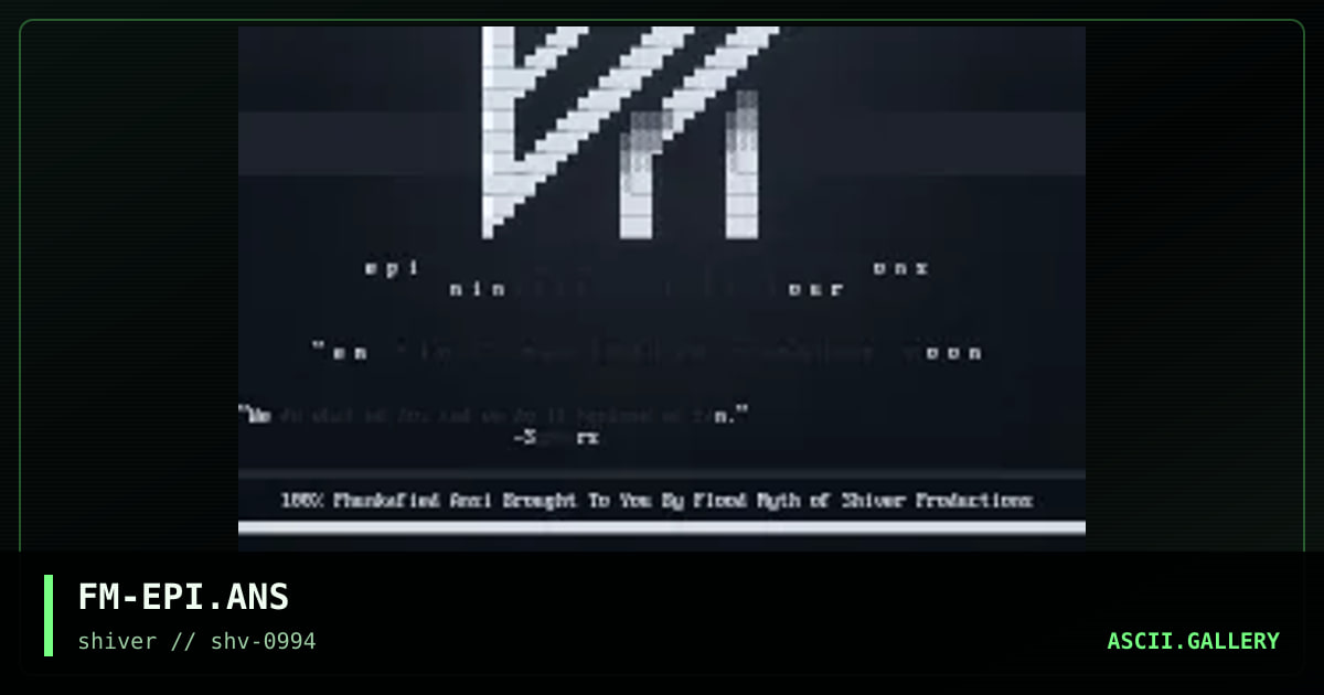 Epinicion Promotional, by flood myth, 1994