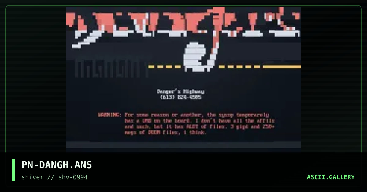 Dangers Highway, by piston, 1994