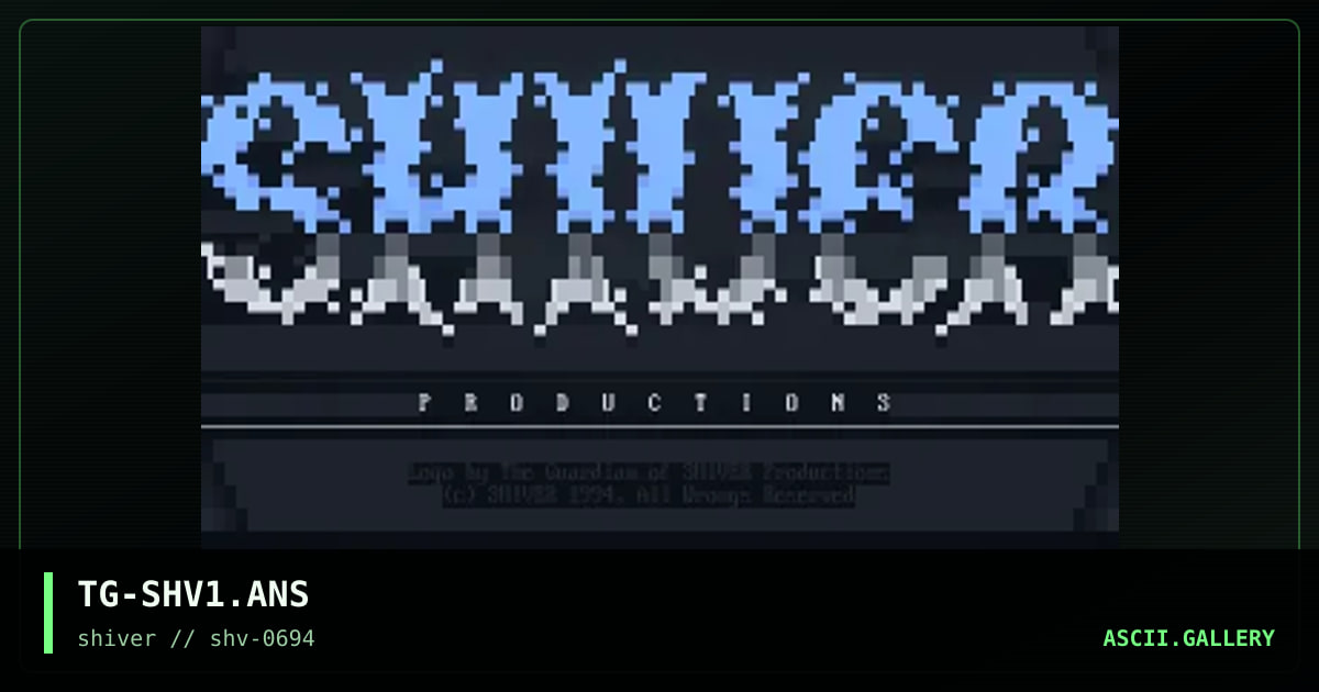 TG-SHV1.ANS, by the guardian, 1994