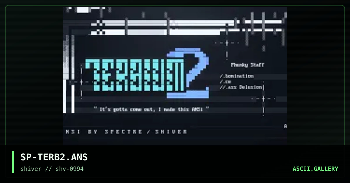 Terbium #2 Promotional, by spectre, 1994