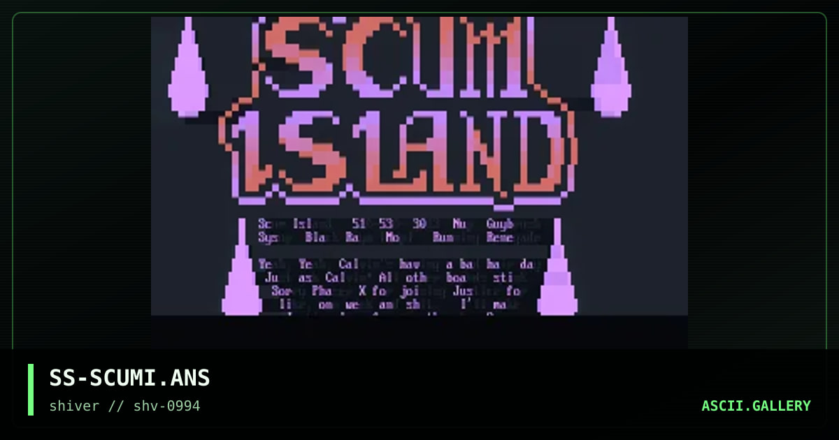 Scum Island, by son of sam, 1994