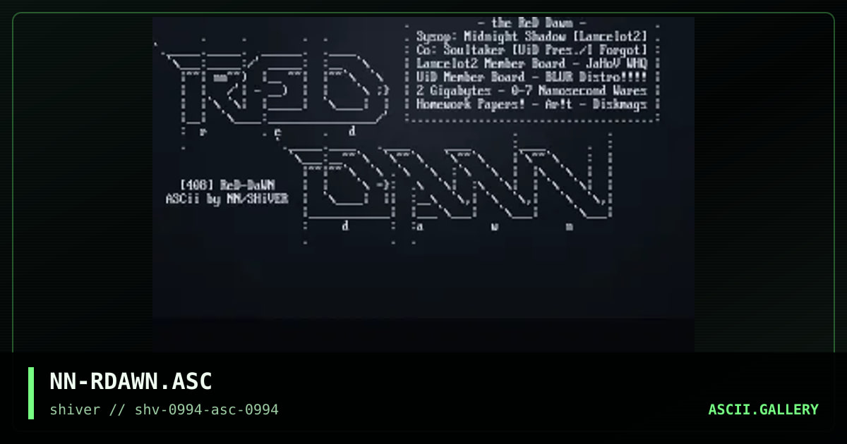 Red Dawn, by necronite, 1994