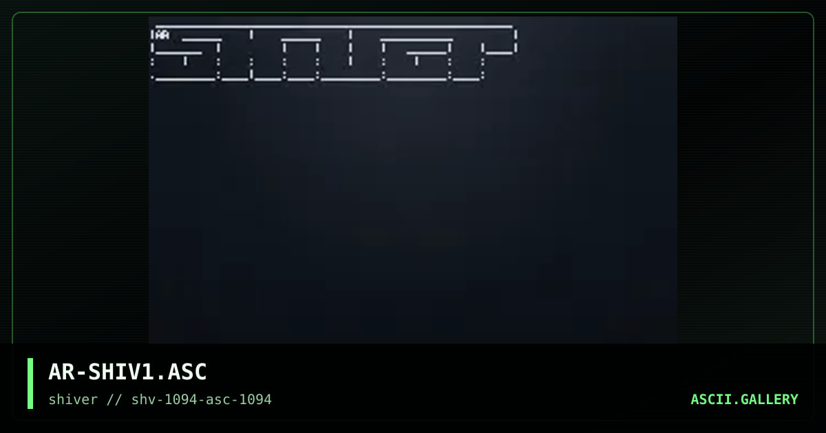 Shiver, by ares, 1994