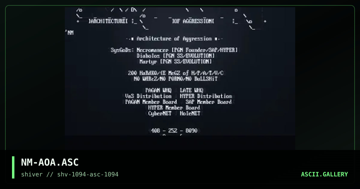 Architecture of Aggression #1, by necromancer, 1994
