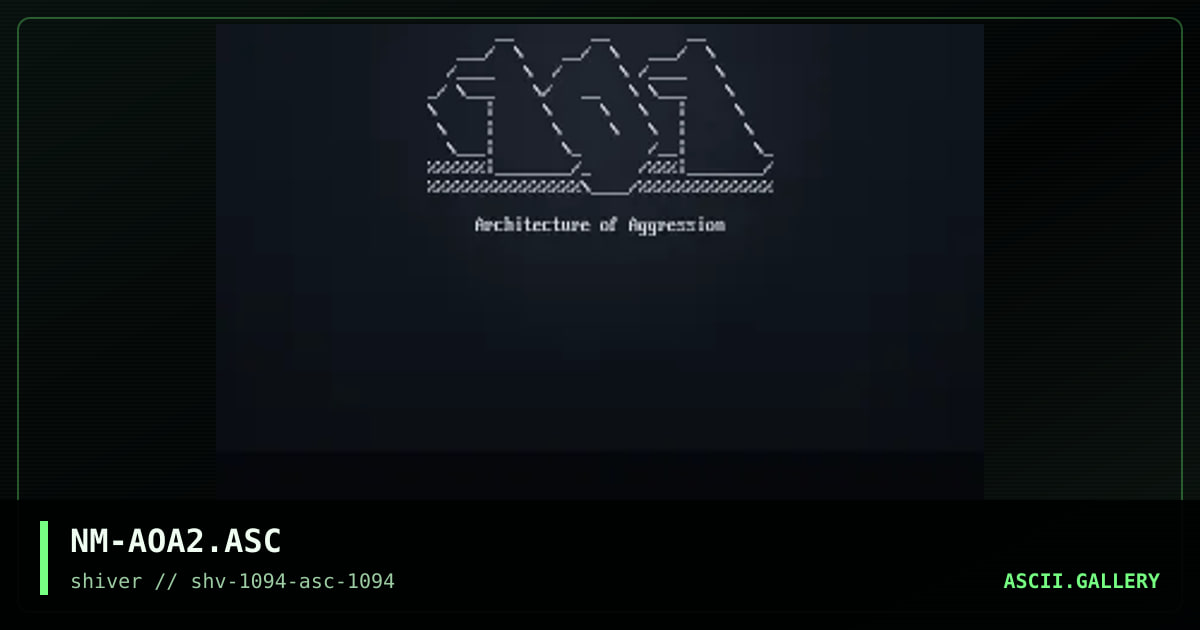Architecture of Aggression #3, by necromancer, 1994