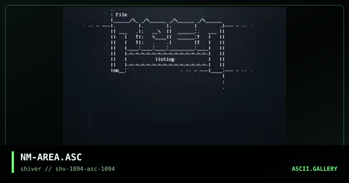 Area Listing, by necromancer, 1994