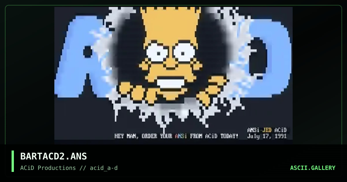 BARTACD2.ANS, by jed, 1990