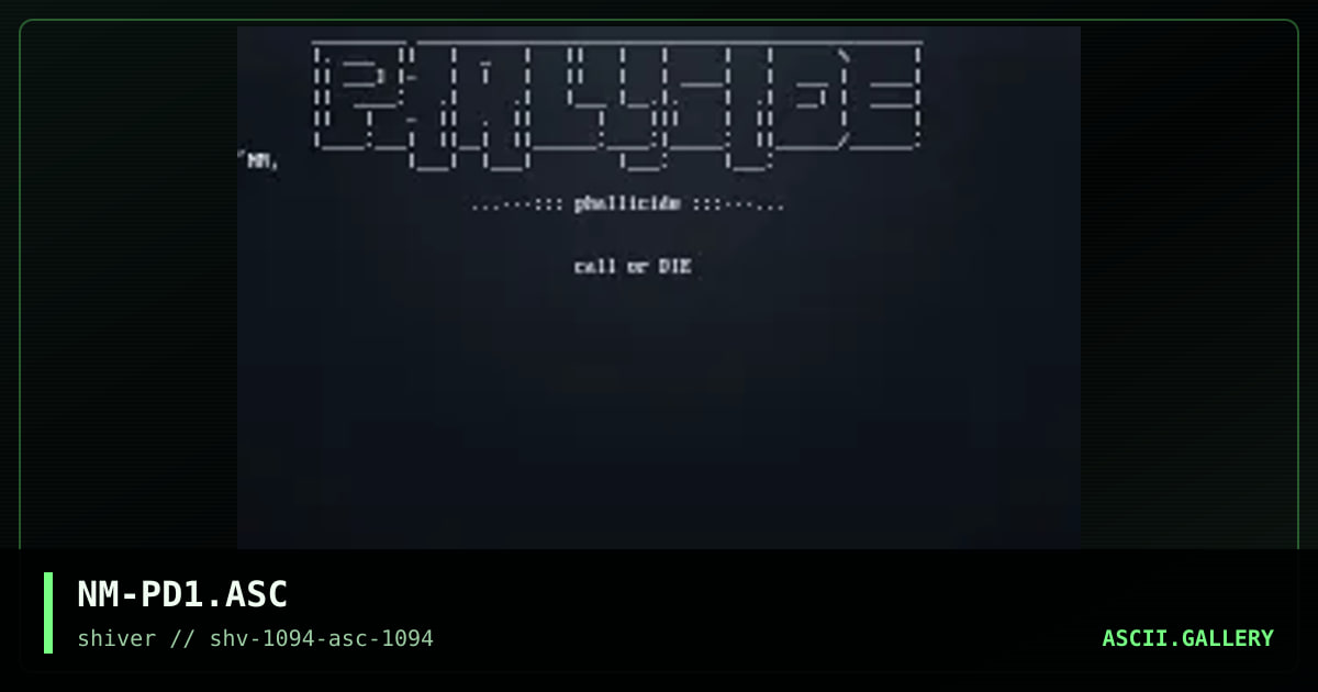Phallicide #1, by necromancer, 1994