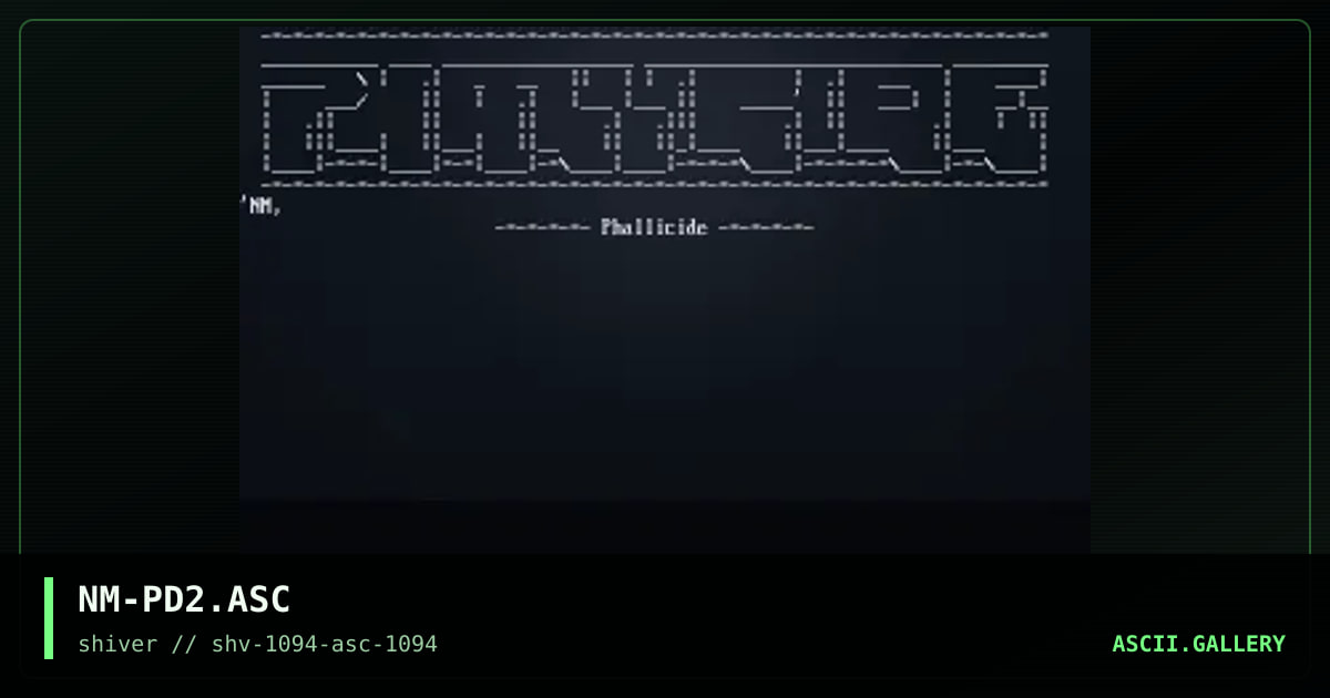 Phallicide #2, by necromancer, 1994