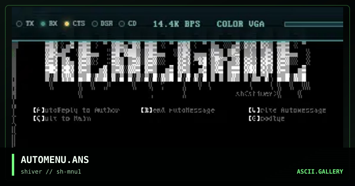 AUTOMENU.ANS, by shattershot, 1994