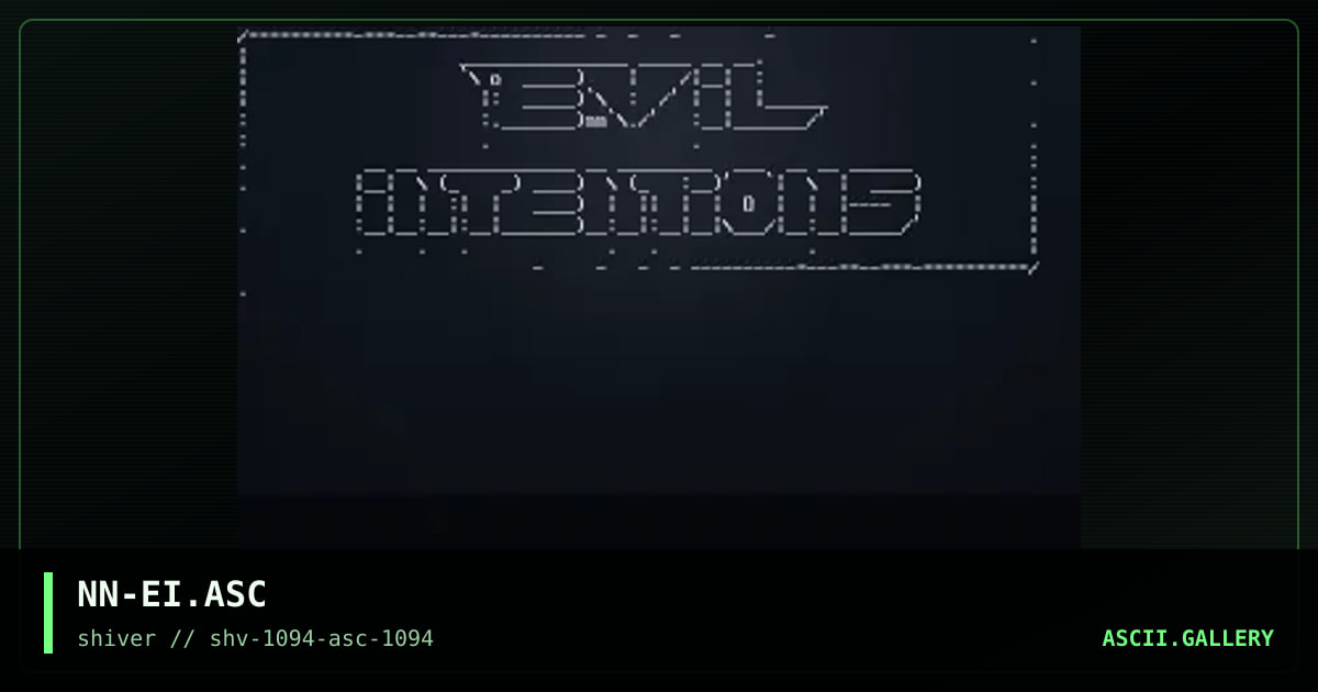Evil Intentions, by necronite, 1994