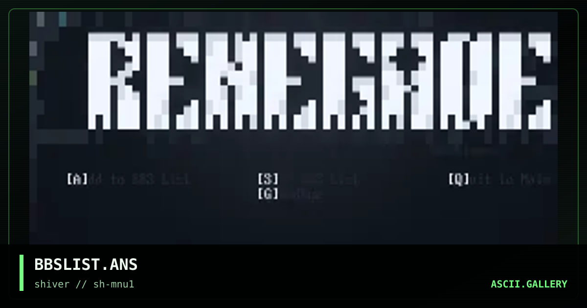 BBSLIST.ANS, by shattershot, 1994