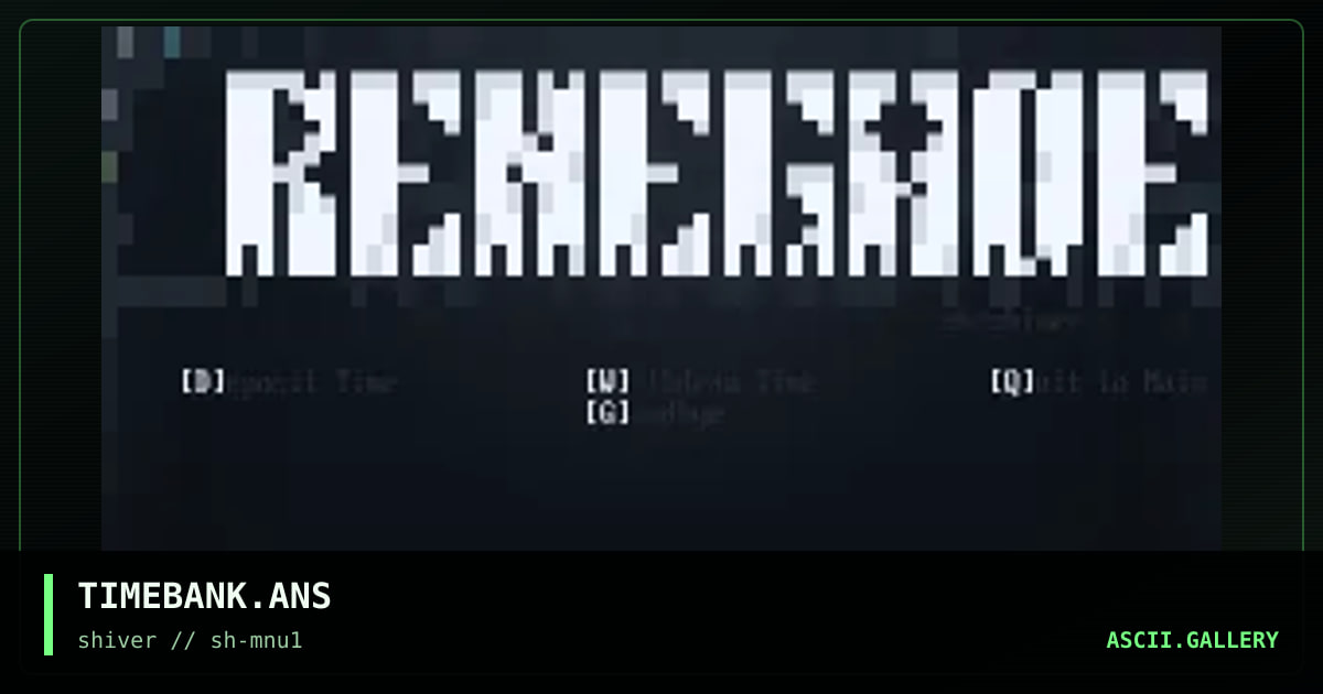 TIMEBANK.ANS, by shattershot, 1994