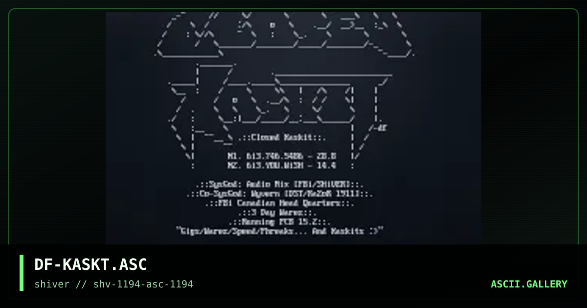 Closed Kaskit, by darkfire, 1994