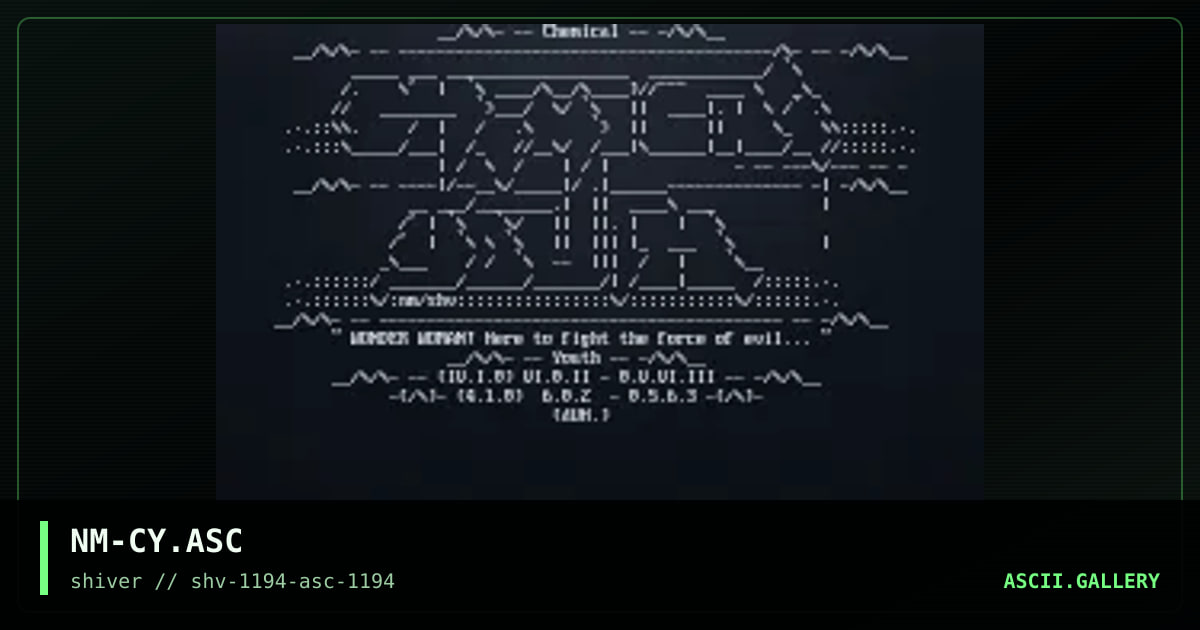 Chemical Youth, by necromancer, 1994